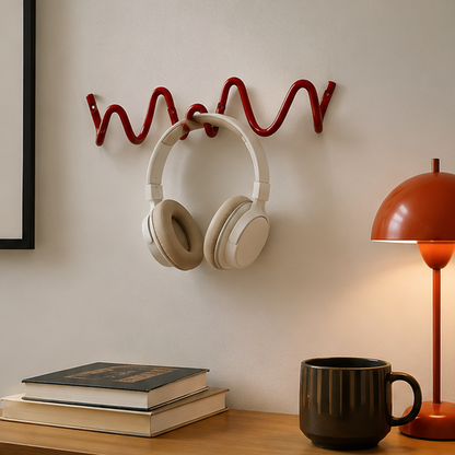 Royora Wave Wall-Mounted Coat Rack-Minimalist Metal Entryway Organizer