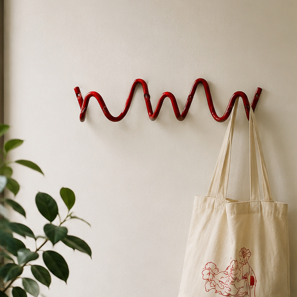 Royora Wave Wall-Mounted Coat Rack-Minimalist Metal Entryway Organizer