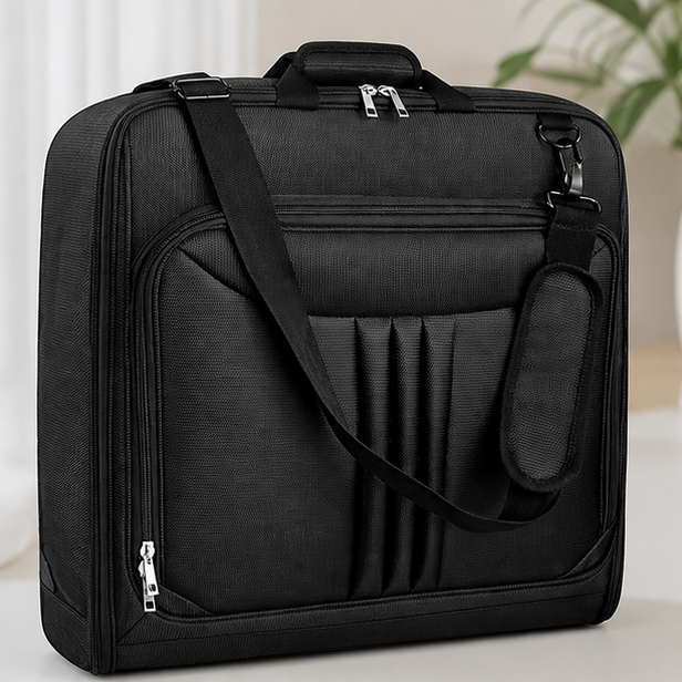 Royeva Foldable Carry-On Garment Bag - Waterproof Suit & Dress Travel Organizer with Strap