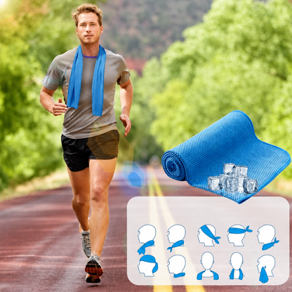 Eloria 4-Pack Microfiber Cooling Towels  for Sports, Running, Gym & Travel