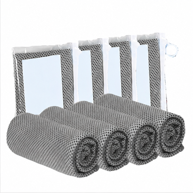 Eloria 4-Pack Microfiber Cooling Towels  for Sports, Running, Gym & Travel