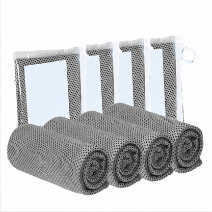Eloria 4-Pack Microfiber Cooling Towels  for Sports, Running, Gym & Travel