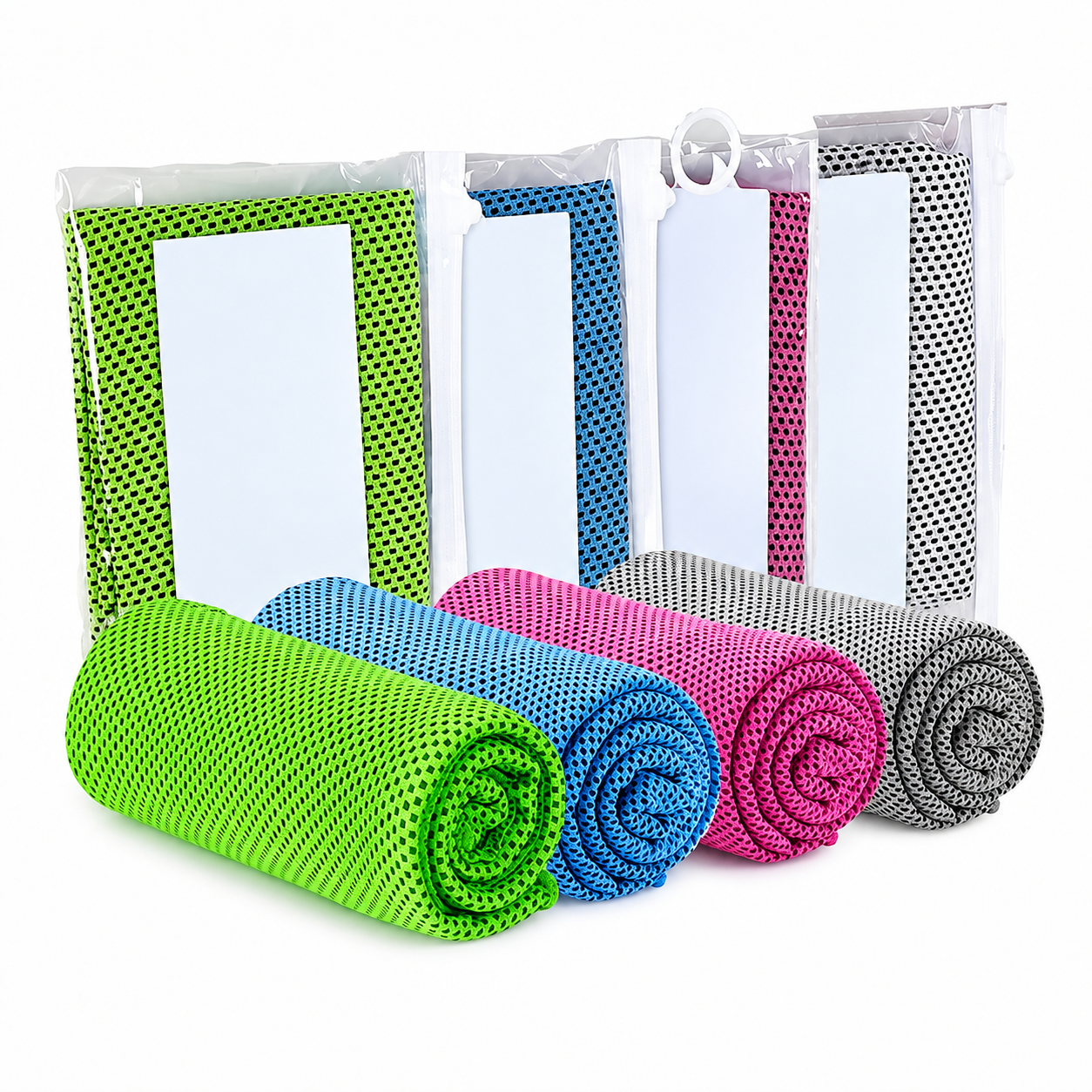 Eloria 4-Pack Microfiber Cooling Towels  for Sports, Running, Gym & Travel