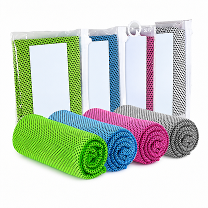 Eloria 4-Pack Microfiber Cooling Towels  for Sports, Running, Gym & Travel