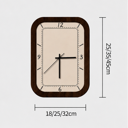 Novara Abstract Wood Wall Clock - Silent Non-Ticking Modern Decorative Timepiece