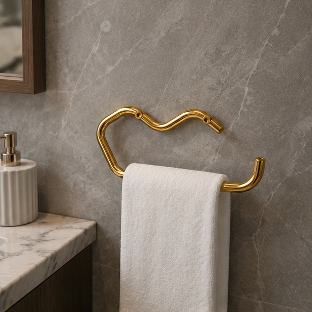 Royora Modern Gold Wall Mount Toilet Paper Holder for Bathroom & Kitchen