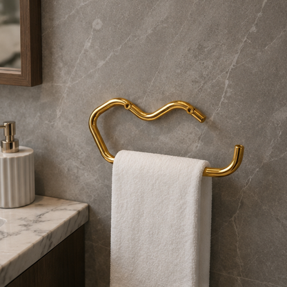 Royora Modern Gold Wall Mount Toilet Paper Holder for Bathroom & Kitchen