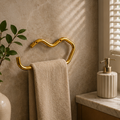 Royora Modern Gold Wall Mount Toilet Paper Holder for Bathroom & Kitchen
