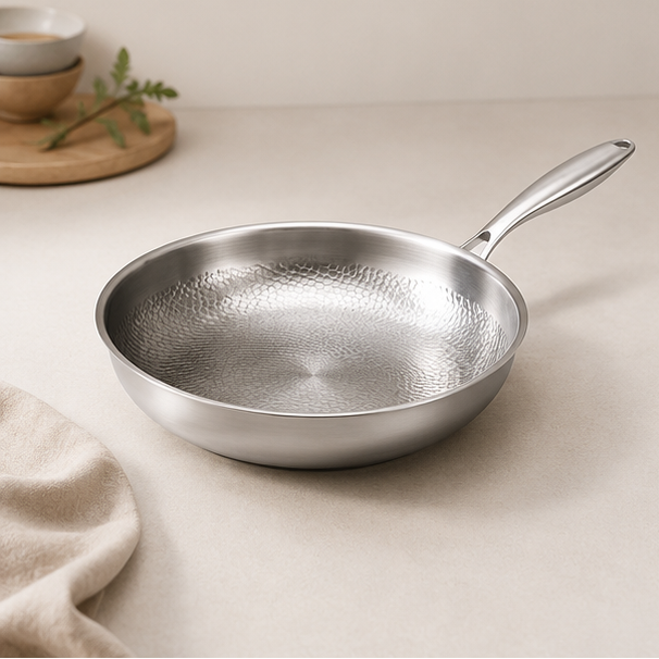 Sovere 12-Inch Hammered Titanium Non-Stick Frying Pan for Precision Cooking