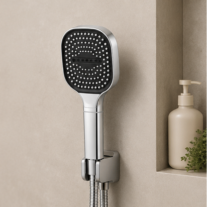 Novara High Pressure Shower Head with Turbo Boost & Filtered Rainfall Spray