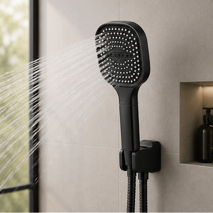 Novara High Pressure Shower Head with Turbo Boost & Filtered Rainfall Spray