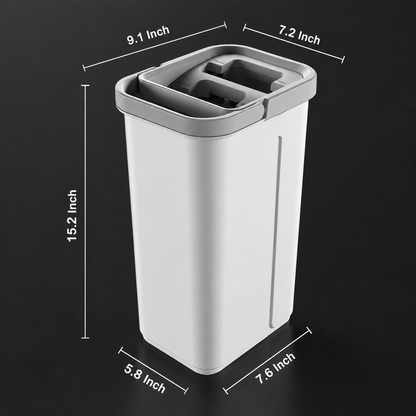 Novara Hands-Free Self-Wringing Flat Mop & Bucket System for Effortless Floor Cleaning