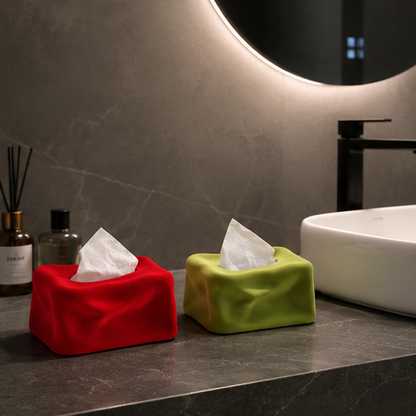 Novara Velvet Ceramic Tissue Box Cover - Modern Pop Art Decor