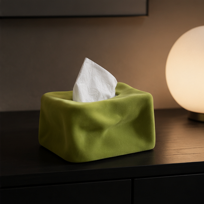 Novara Velvet Ceramic Tissue Box Cover - Modern Pop Art Decor