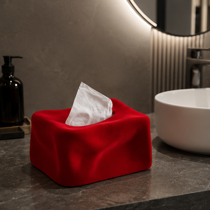 Novara Velvet Ceramic Tissue Box Cover - Modern Pop Art Decor