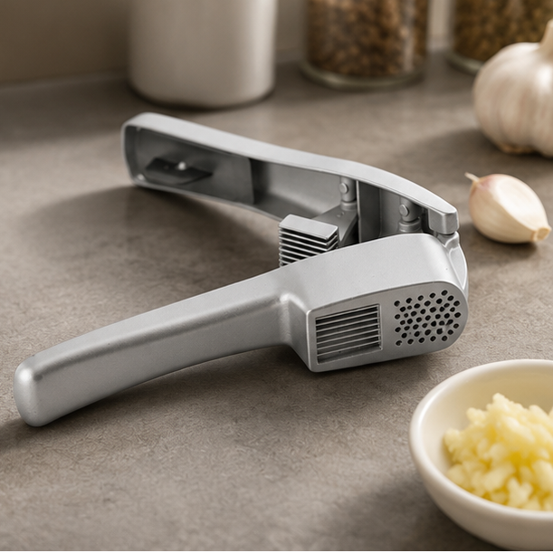 Royora 2-in-1 Aluminum Alloy Garlic Press & Slicer for Easy Kitchen Prep