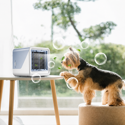 Eloria Portable Evaporative Air Cooler Fan with 120° Airflow & Night Light-USB Powered
