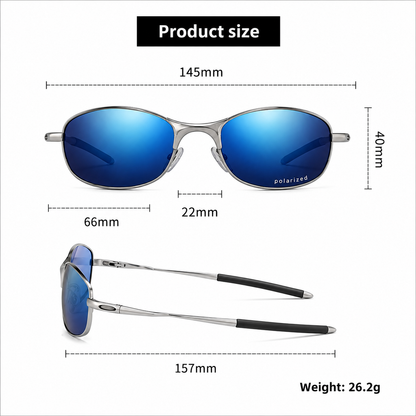 Royora Lightweight Metal Polarized Sunglasses for Glare Protection