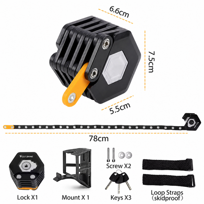 Sovere Heavy-Duty Bicycle Lock, Indestructible Alloy Steel Lock for E-Bikes and Bikes