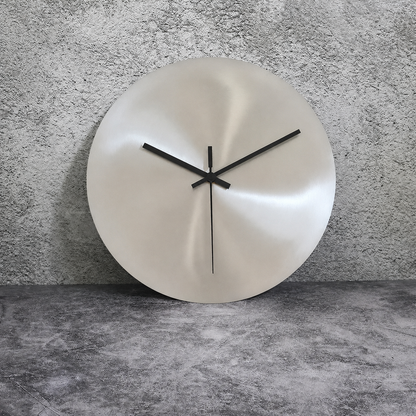 Royeva Modern Stainless Steel Silent Wall Clock - Minimalist No-Digit Design