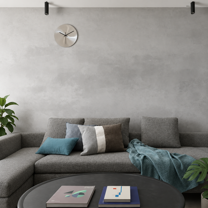 Royeva Modern Stainless Steel Silent Wall Clock - Minimalist No-Digit Design