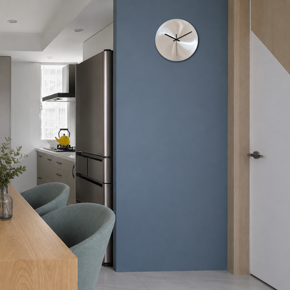 Royeva Modern Stainless Steel Silent Wall Clock - Minimalist No-Digit Design
