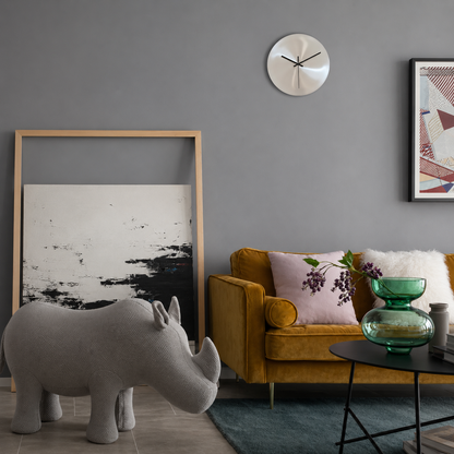 Royeva Modern Stainless Steel Silent Wall Clock - Minimalist No-Digit Design