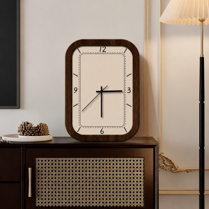 Novara Abstract Wood Wall Clock - Silent Non-Ticking Modern Decorative Timepiece