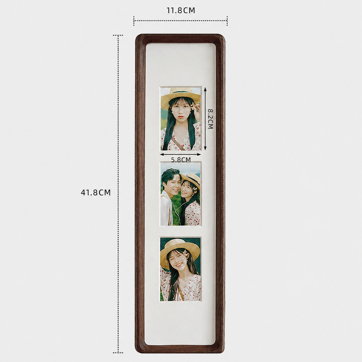 Royora Wood Triptych Photo Frame for Desktop Display - Perfect for Wedding & Family Photos