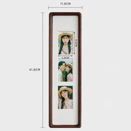 Royora Wood Triptych Photo Frame for Desktop Display - Perfect for Wedding & Family Photos