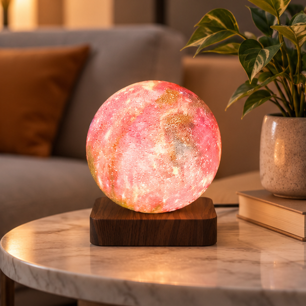 Royora Magnetic Levitation Floating Galaxy Moon Lamp-16 Color Night Light