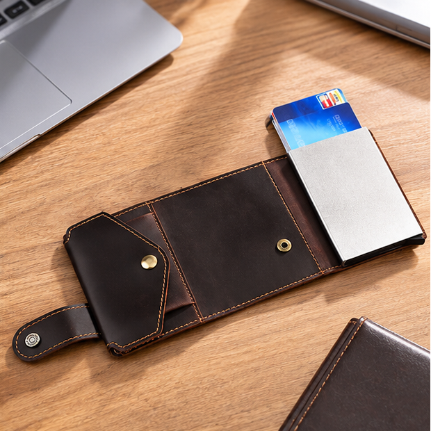 Royeva Rfid Blocking Leather Minimalist Card Holder Wallet