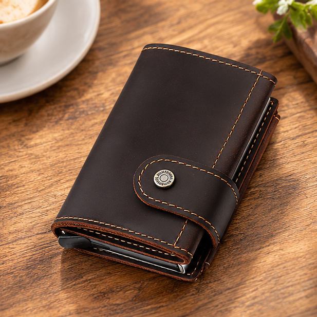 Royeva Rfid Blocking Leather Minimalist Card Holder Wallet