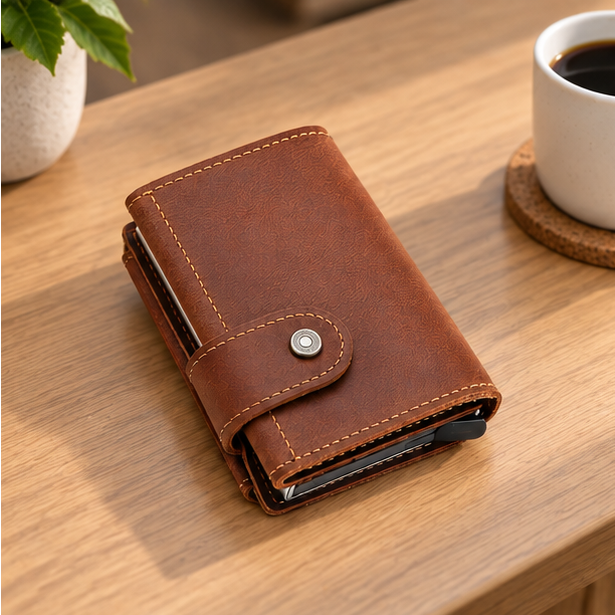 Royeva Rfid Blocking Leather Minimalist Card Holder Wallet