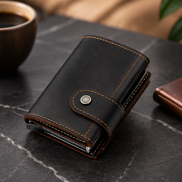 Royeva Rfid Blocking Leather Minimalist Card Holder Wallet