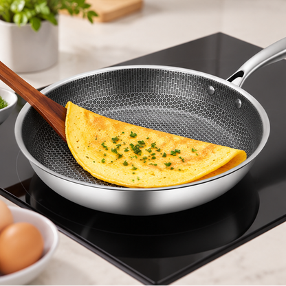 Royora Stainless Steel Honeycomb Nonstick Frying Pan Induction Safe Cookware