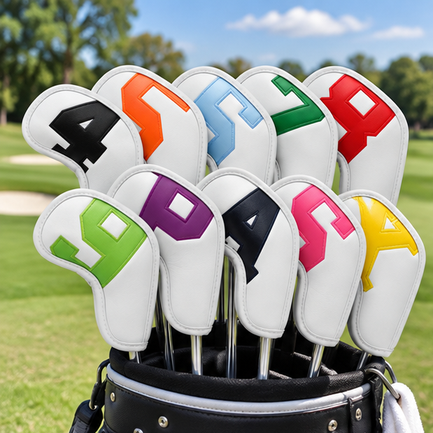 Royeva Golf Iron Head Covers Set-Waterproof Protective 10 Pcs Club Cover