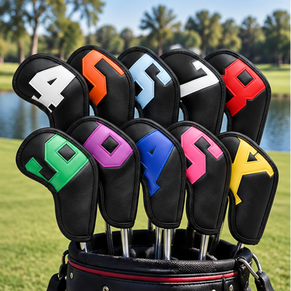 Royeva Golf Iron Head Covers Set-Waterproof Protective 10 Pcs Club Cover
