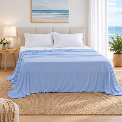 Royeva Cooling Blanket-Lightweight Breathable Silk Summer Bed Blanket