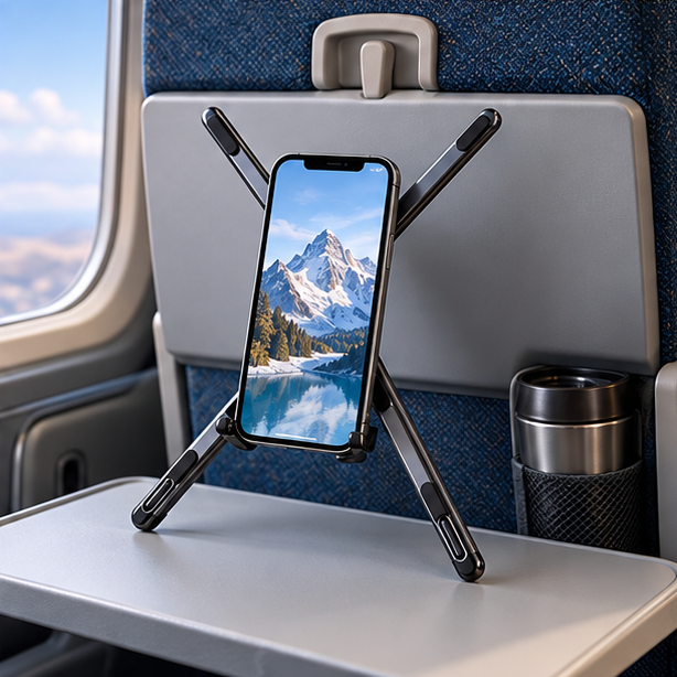 Royeva Foldable Magnetic Laptop Stand-Adjustable Aluminum Holder For Tablet And Phone