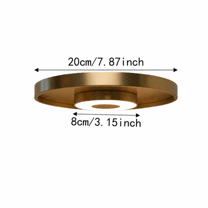 Royeva Round LED Floating Wall Shelf With Warm Lighting For Plants