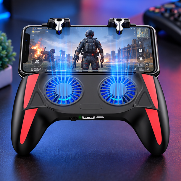 Royora Mobile Gaming Controller With Cooling Fan And Triggers