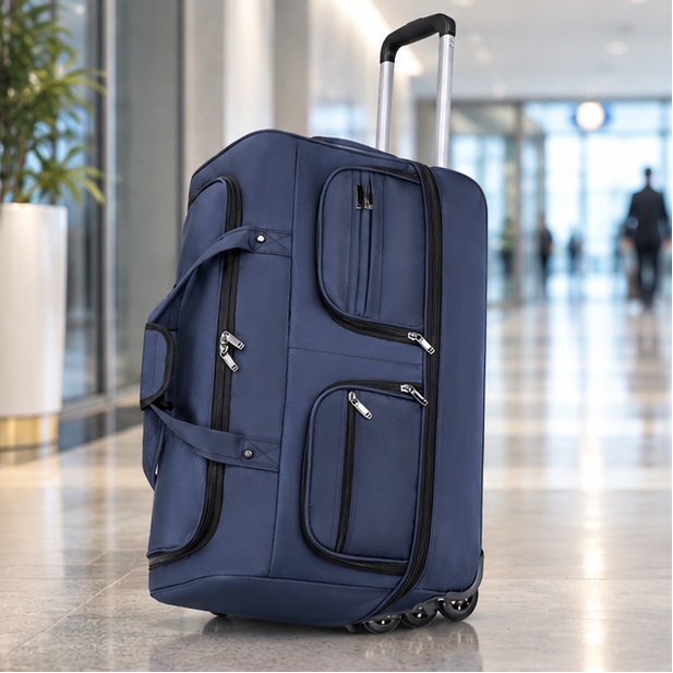 Royelle Waterproof Rolling Travel Duffel Bag With Wheels For Men And Women