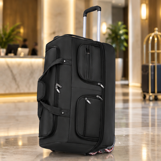 Royelle Waterproof Rolling Travel Duffel Bag With Wheels For Men And Women