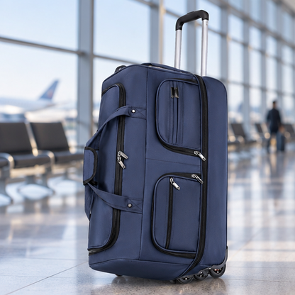 Royelle Waterproof Rolling Travel Duffel Bag With Wheels For Men And Women