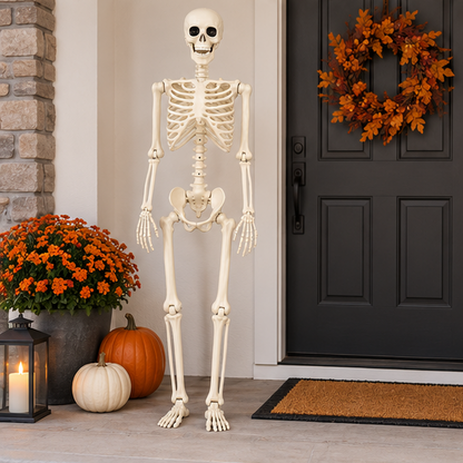 Royeva Posable Halloween Skeleton-Outdoor Yard Decoration