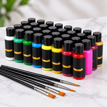 Royelle 36 Color Acrylic Leather Paint Set For Sneakers And Shoes