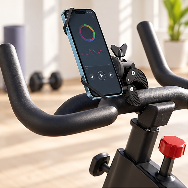 Royelle Magnetic Bike Phone Mount-Rotating Handlebar Holder for Bicycle and Scooter