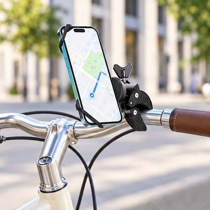 Royelle Magnetic Bike Phone Mount-Rotating Handlebar Holder for Bicycle and Scooter
