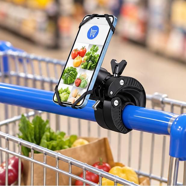 Royelle Magnetic Bike Phone Mount-Rotating Handlebar Holder for Bicycle and Scooter